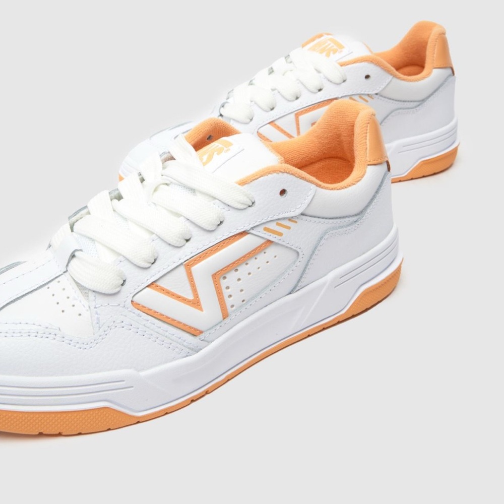 White and Orange Sneakers
